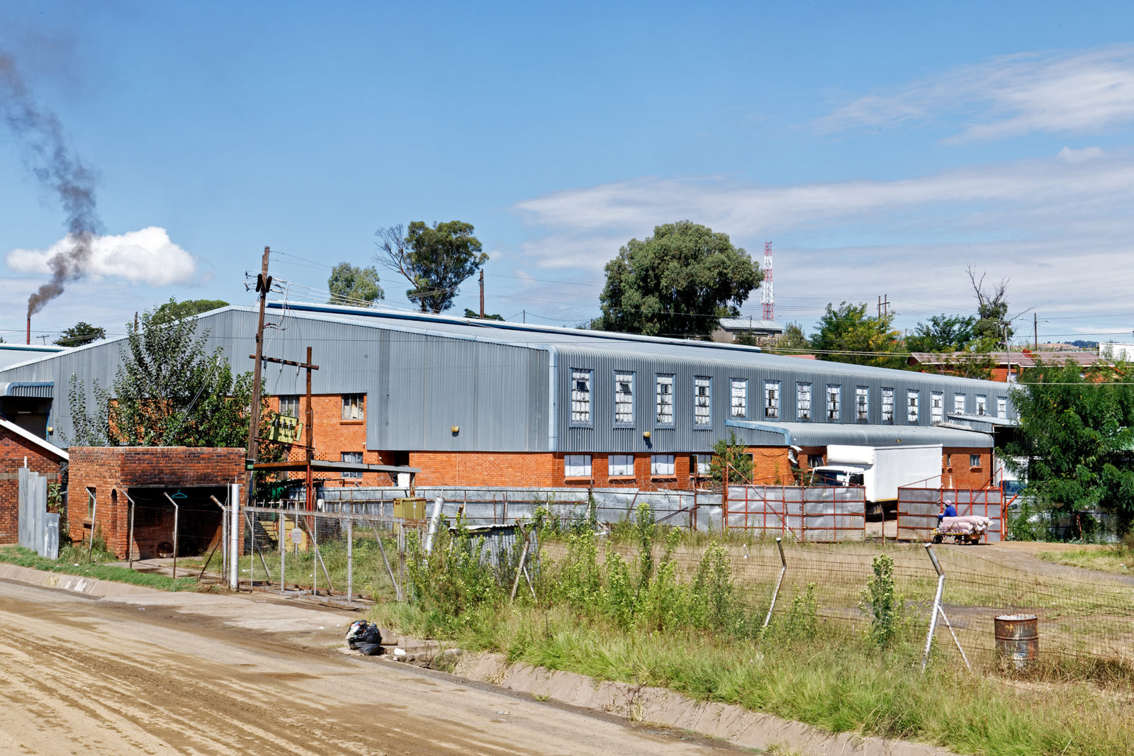 A photo of the outside of a factory